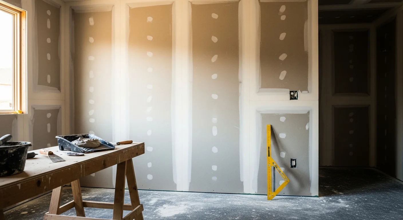 Drywall installation in a Richmond home renovation