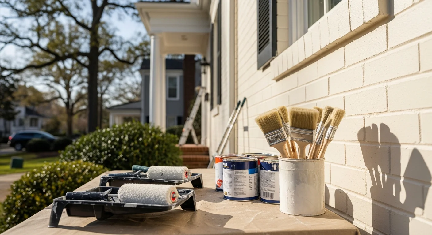 Professional exterior painting on a Richmond home